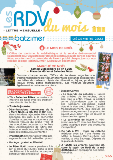 Les rendez-vous du mois de Décembre 2023