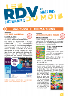 Les Rendez-vous du mois de Mars 2025