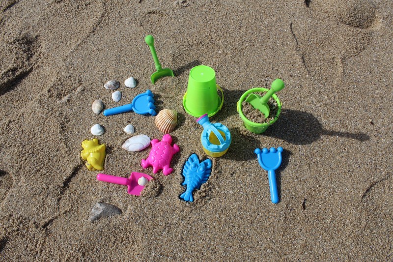 jouet de plage, coquillages