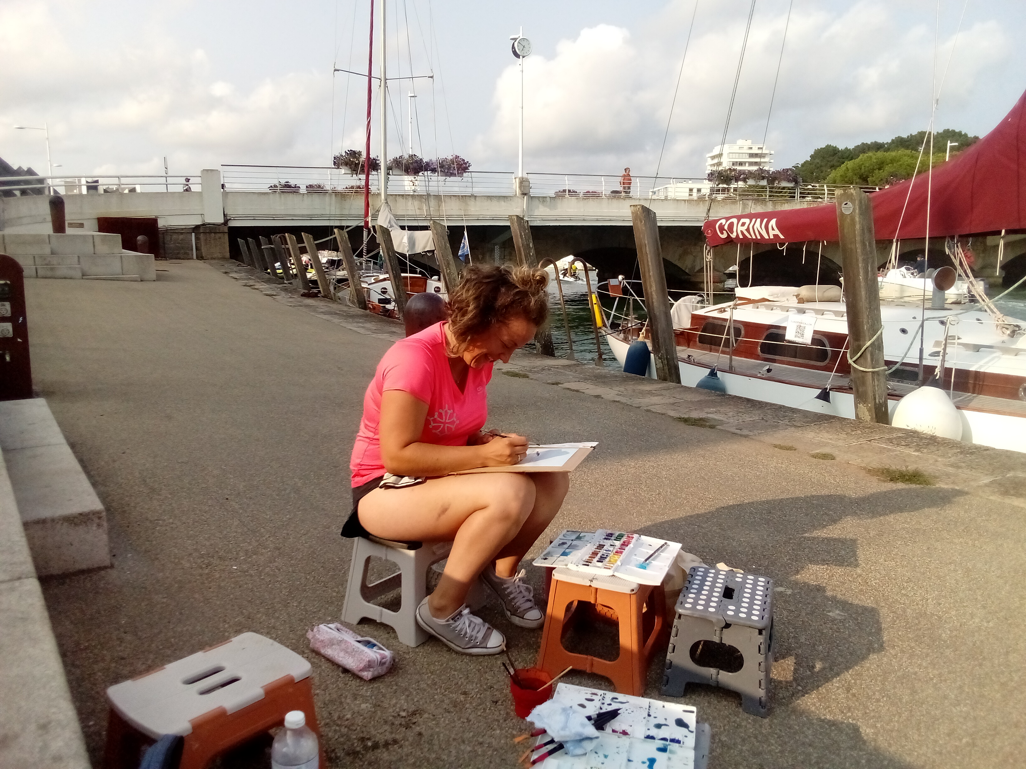 Cours d'aquarelle en plein air - Laurence POITOU 