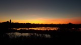 Marais salants au coucher du soleil 