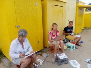 Cours d'aquarelle en plein air - Laurence POITOU 