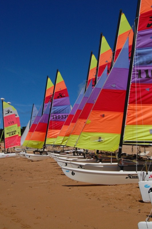 Les bateaux de l'école de voile Valentin à Batz-sur-Mer