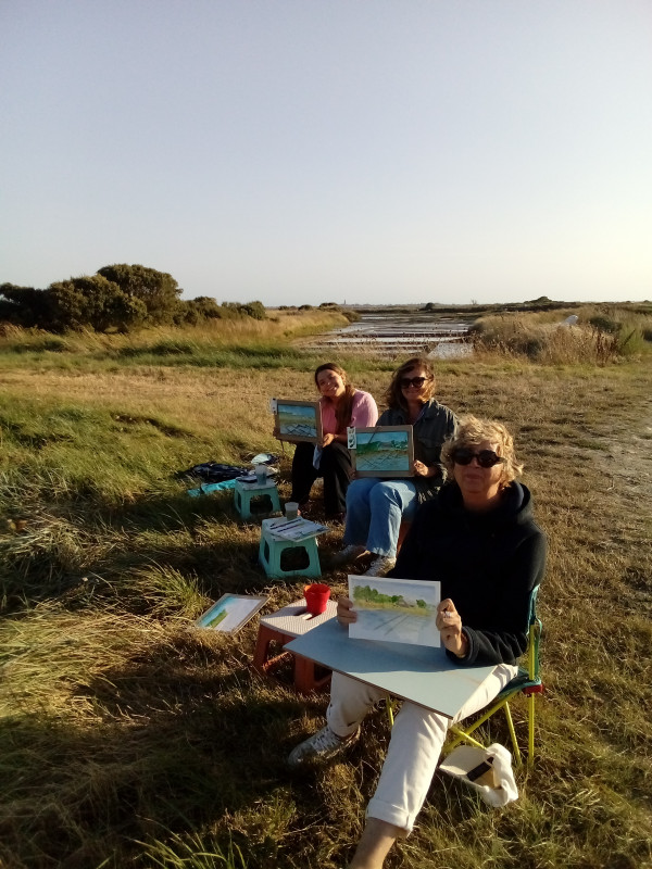 Cours d'aquarelle en plein air - Laurence POITOU 